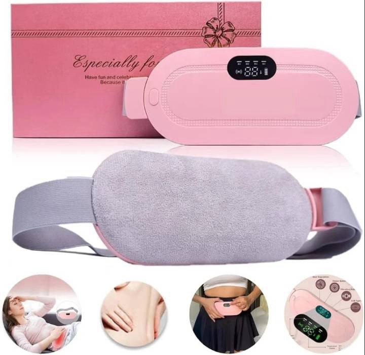 Period Cramp Relief Massager Belt - Fast Heat & Vibration Therapy