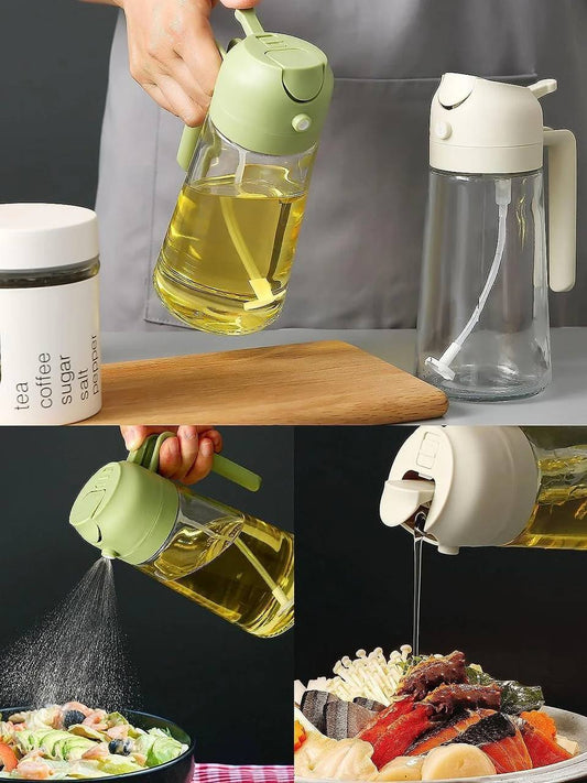 2-in-1 Oil Spray Dispenser Glass Bottle 500 ml